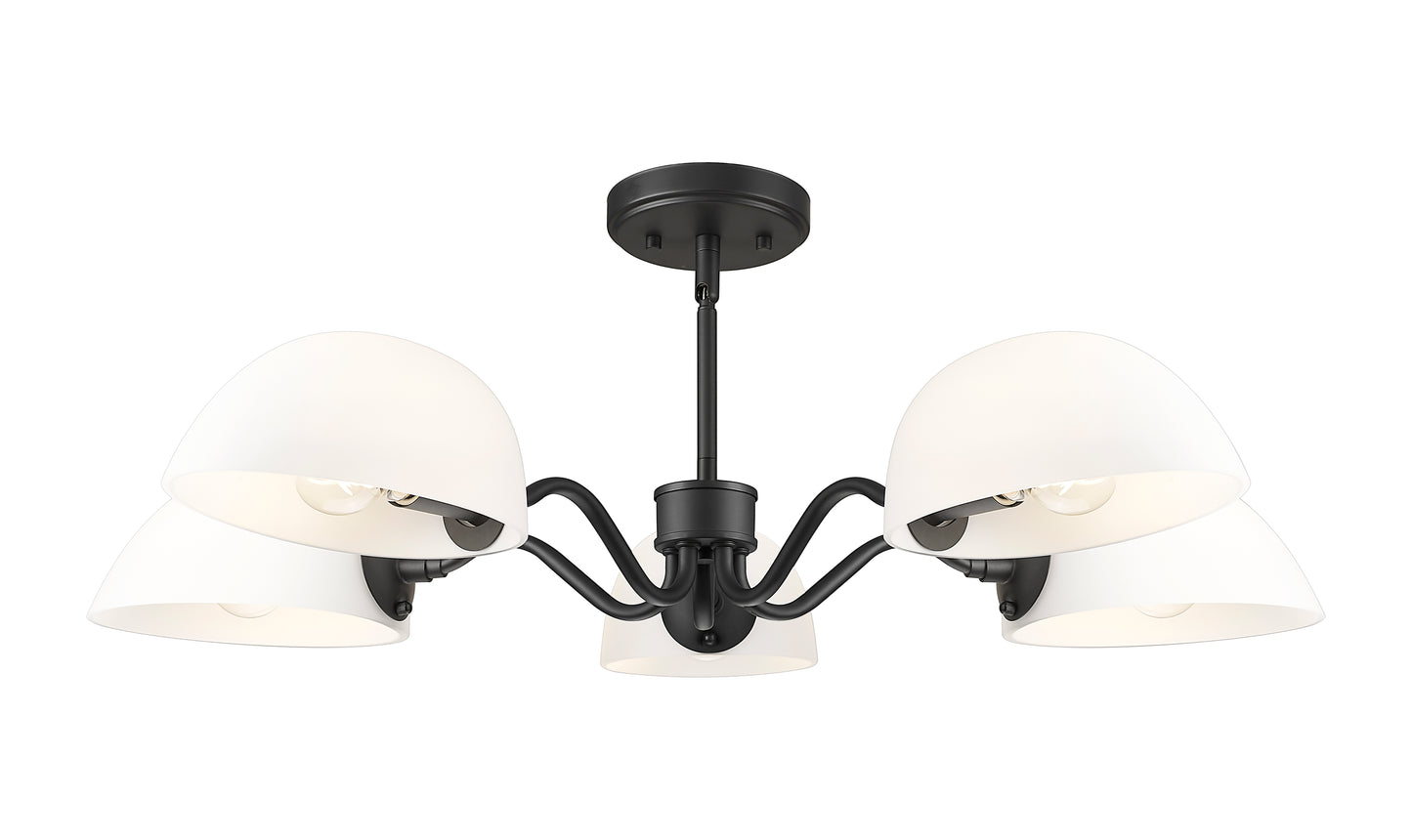 Breton 5 Light Chandelier Matte Black