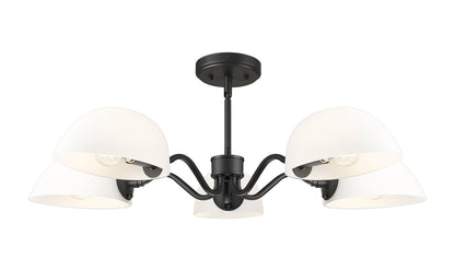 Breton 5 Light Chandelier Matte Black