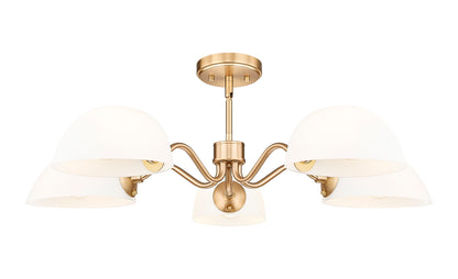 Breton 5 Light Chandelier Modern Gold