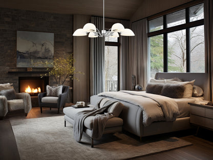 Breton 6 Light Chandelier Brushed Nickel