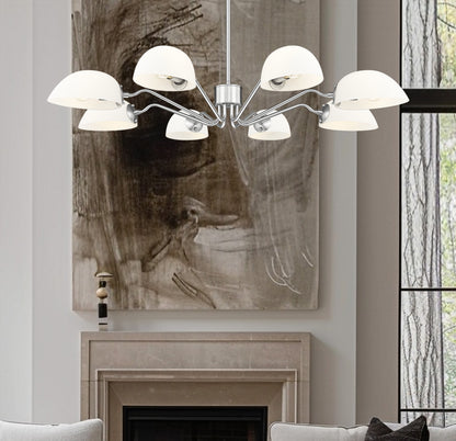 Breton 8 Light Chandelier Brushed Nickel