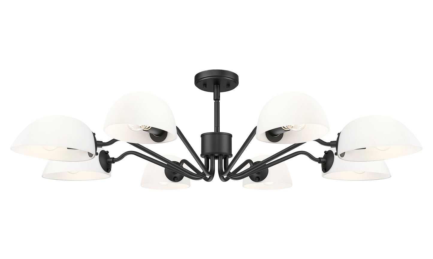 Breton 8 Light Chandelier Matte Black