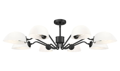 Breton 8 Light Chandelier Matte Black