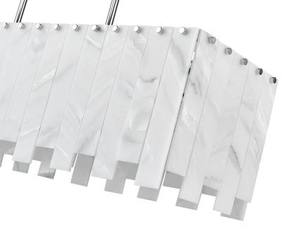 Viviana 5 Light Linear Chandelier Polished Nickel