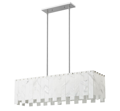 Viviana 5 Light Linear Chandelier Polished Nickel