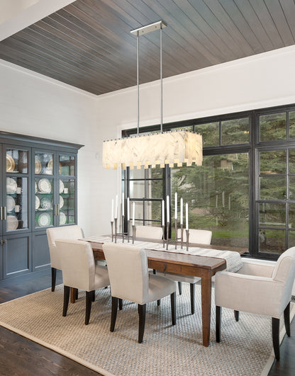 Viviana 5 Light Linear Chandelier Polished Nickel