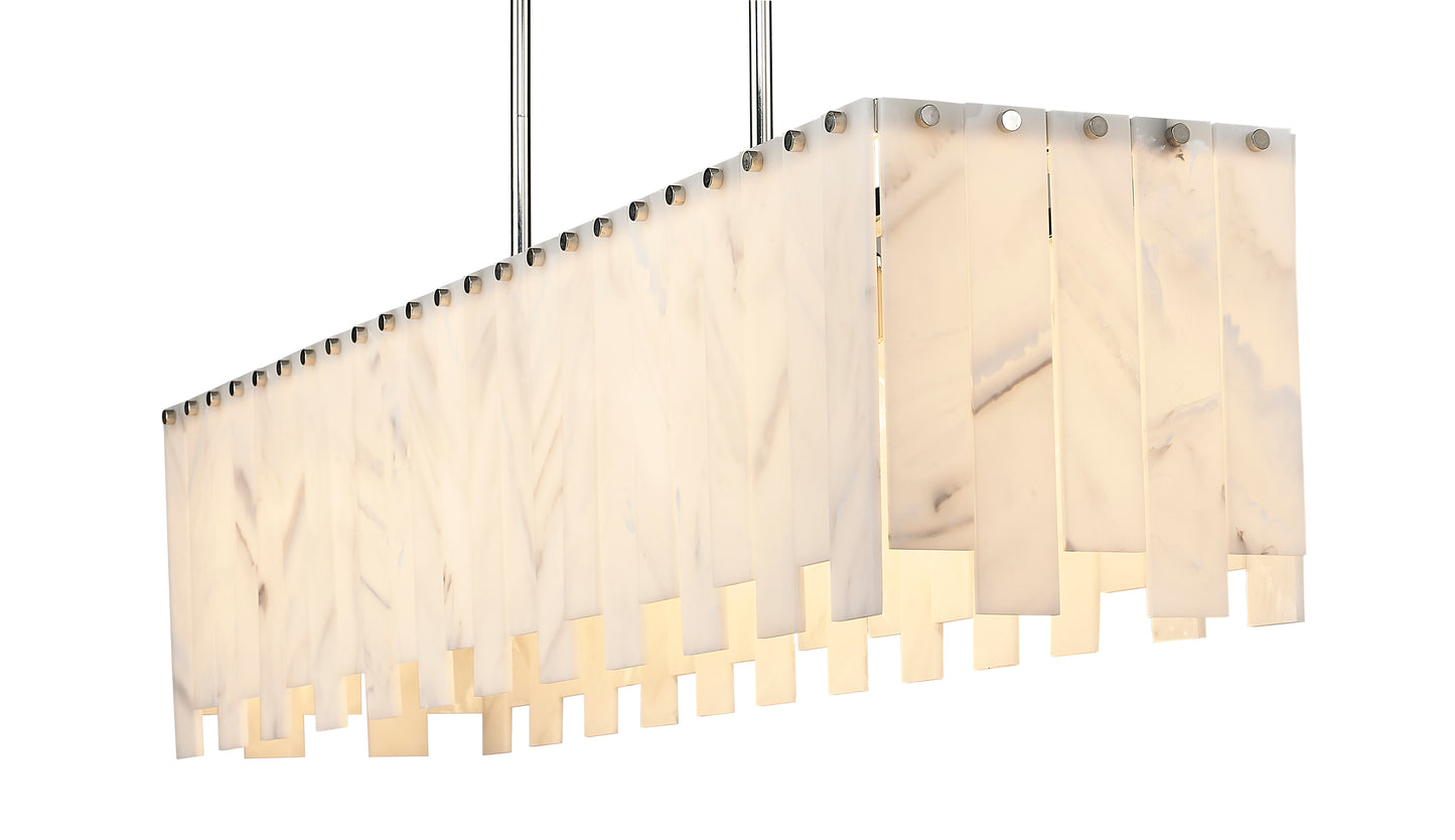 Viviana 7 Light Linear Chandelier Polished Nickel