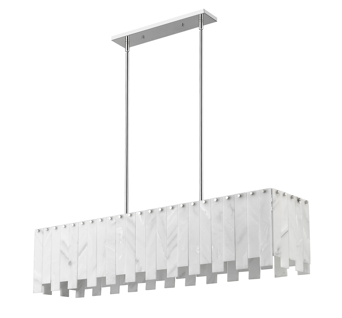 Viviana 7 Light Linear Chandelier Polished Nickel