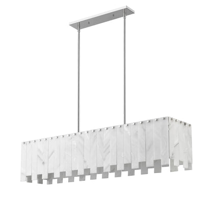 Viviana 7 Light Linear Chandelier Polished Nickel