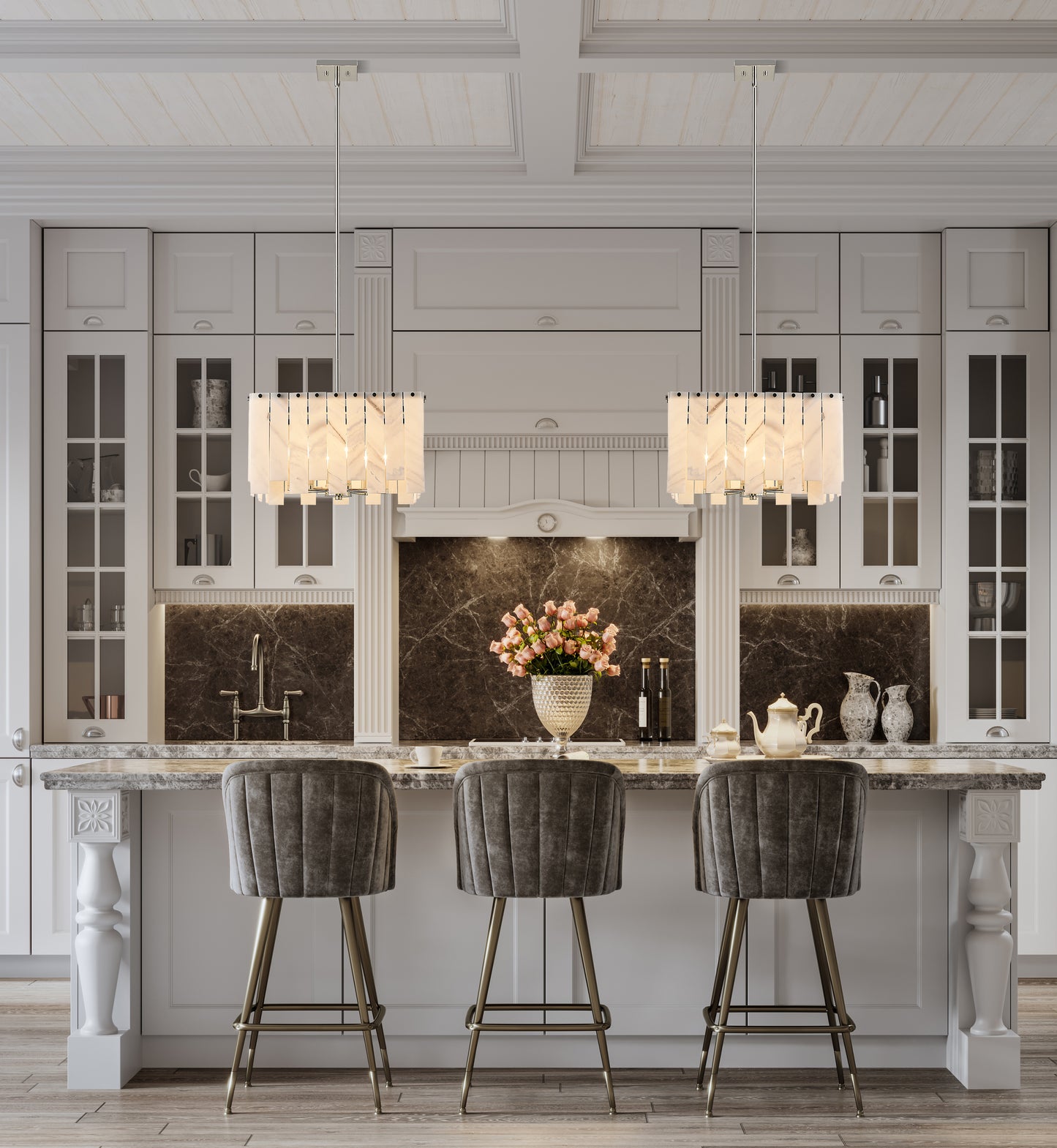 Viviana 8 Light Chandelier Polished Nickel
