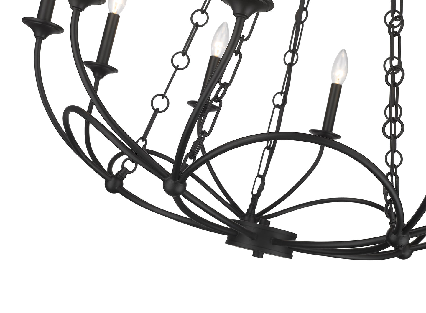 Arabella 10 Light Chandelier Matte Black