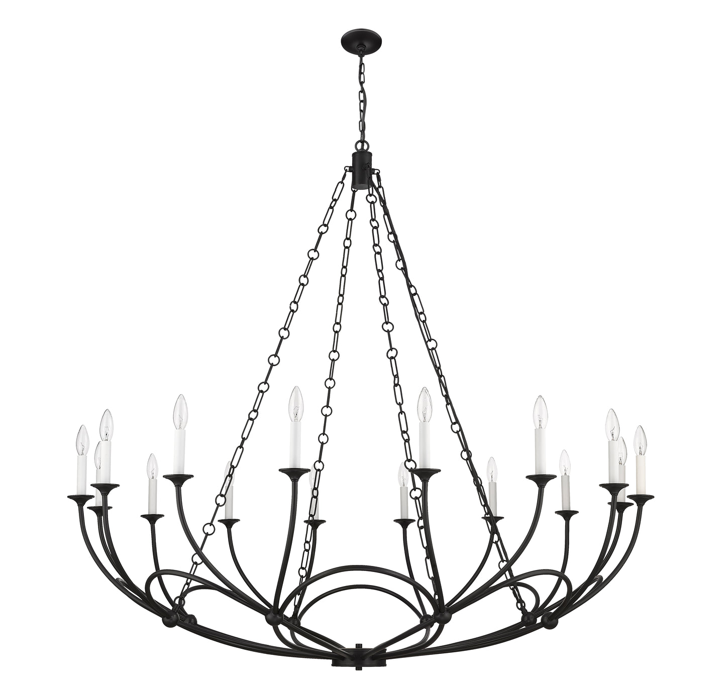 Arabella 16 Light Chandelier Matte Black