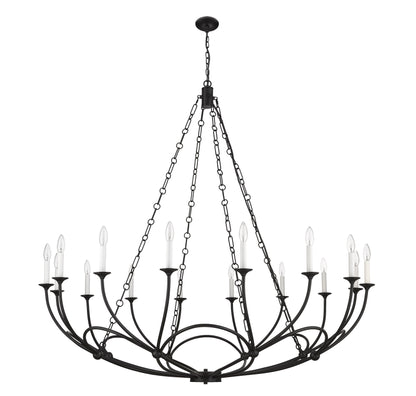 Arabella 16 Light Chandelier Matte Black