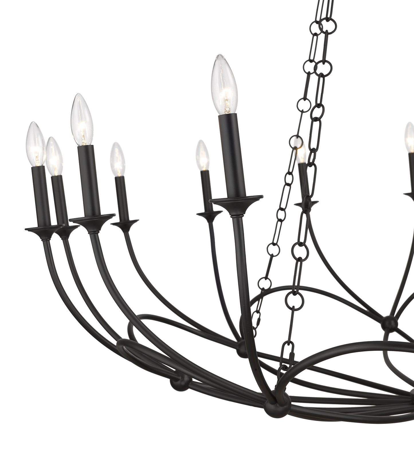 Arabella 16 Light Chandelier Matte Black