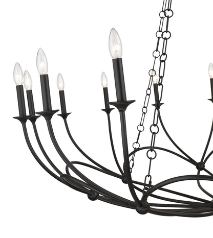 Arabella 16 Light Chandelier Matte Black