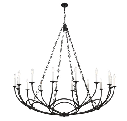 Arabella 16 Light Chandelier Matte Black