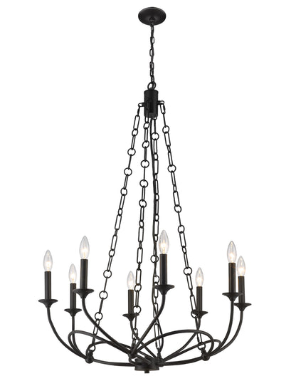 Arabella 8 Light Chandelier Matte Black