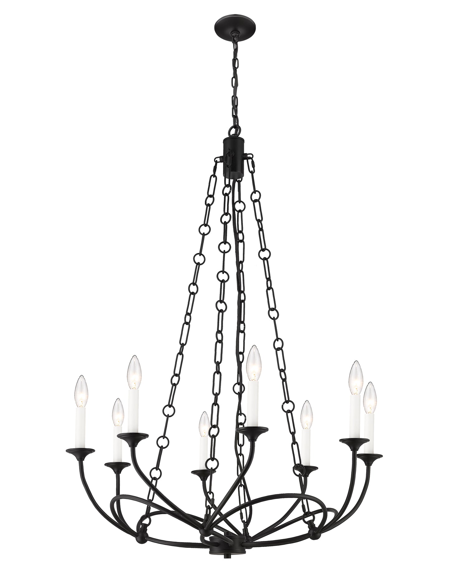 Arabella 8 Light Chandelier Matte Black