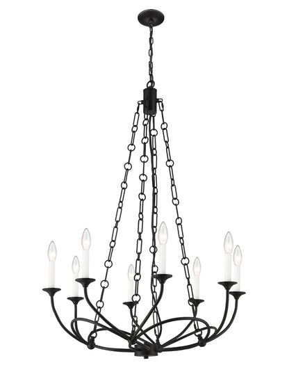 Arabella 8 Light Chandelier Matte Black