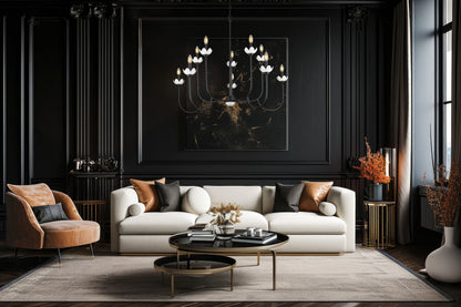 Allistair 10 Light Chandelier Matte Black