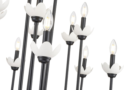 Allistair 16 Light Linear Chandelier Matte Black