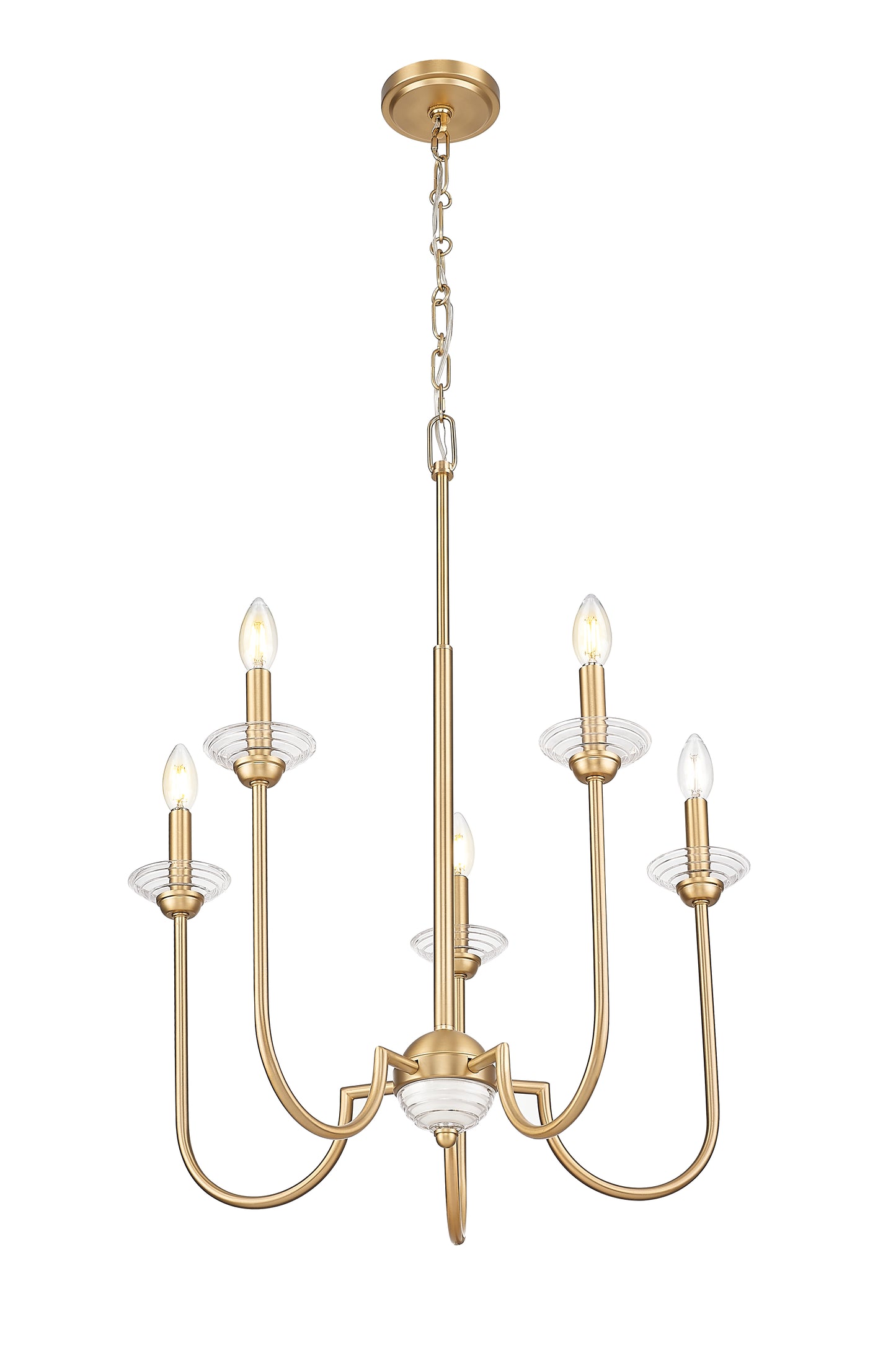 Allistair 5 Light Chandelier Modern Gold