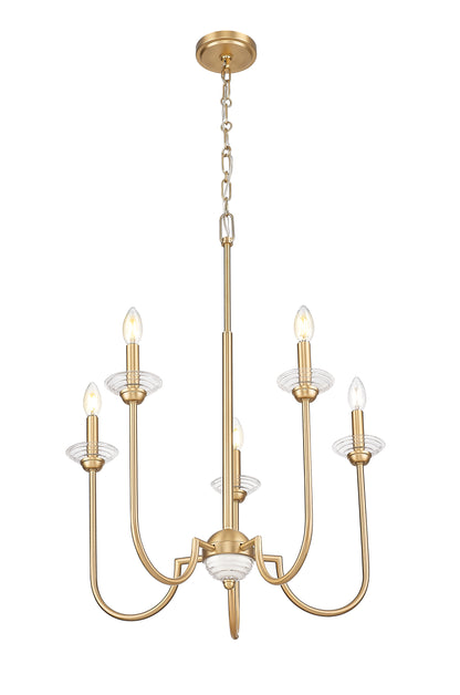 Allistair 5 Light Chandelier Modern Gold