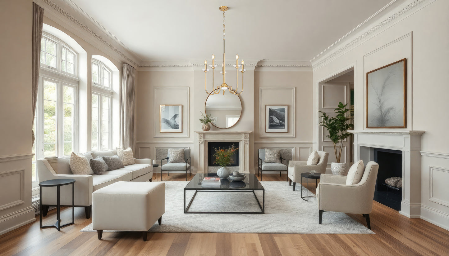 Allistair 5 Light Chandelier Modern Gold
