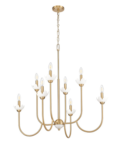 Allistair 8 Light Chandelier Modern Gold