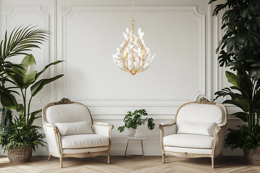 Claudine 5 Light Chandelier Modern Gold