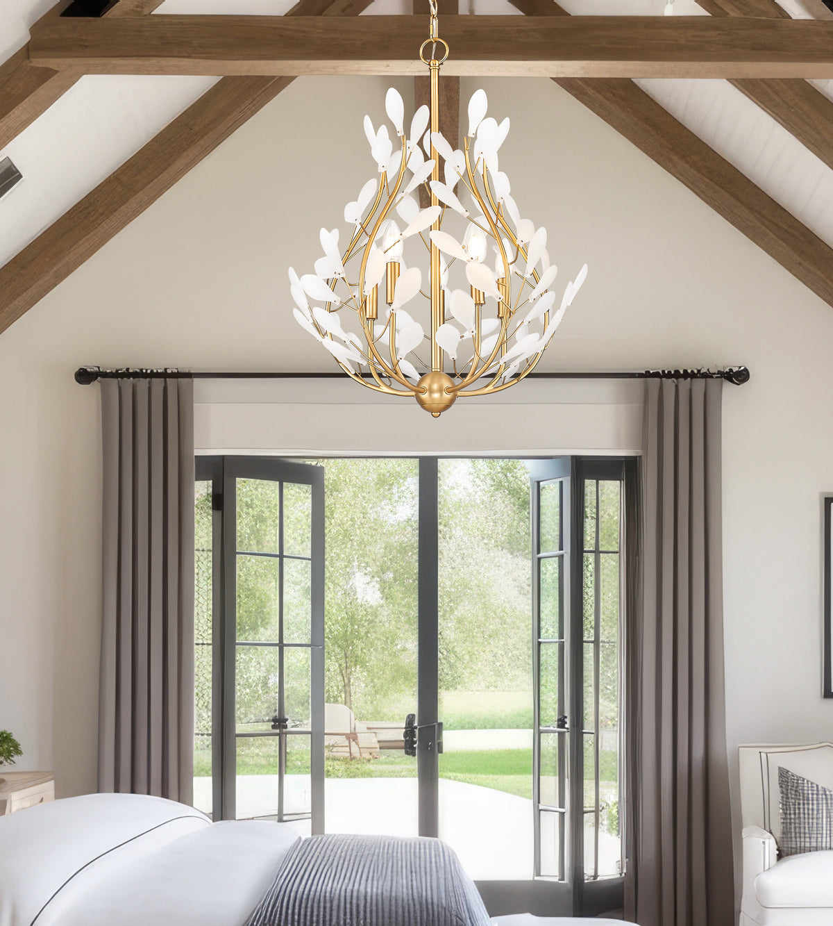 Claudine 5 Light Chandelier Modern Gold