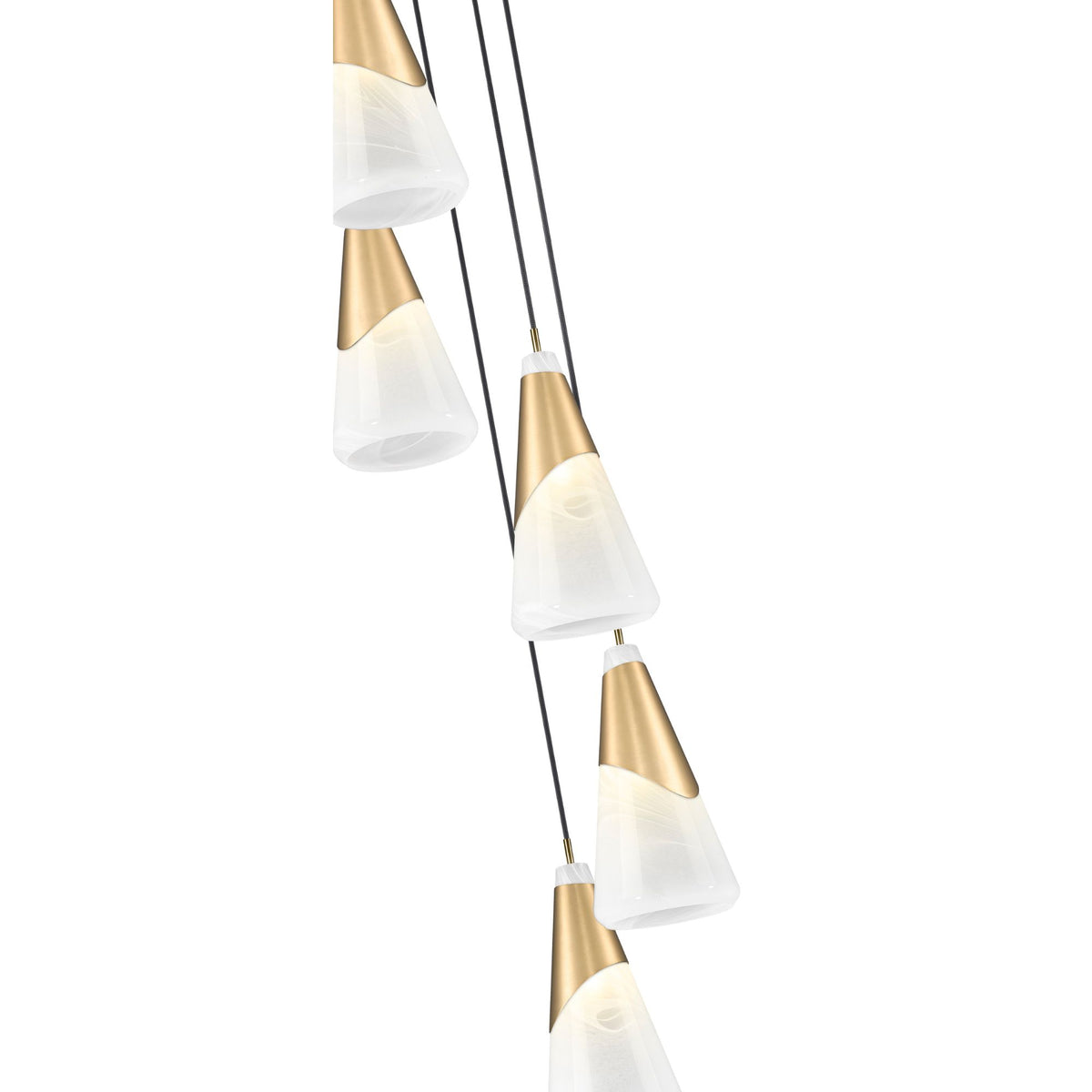 Aimie 5 Light Chandelier Modern Gold