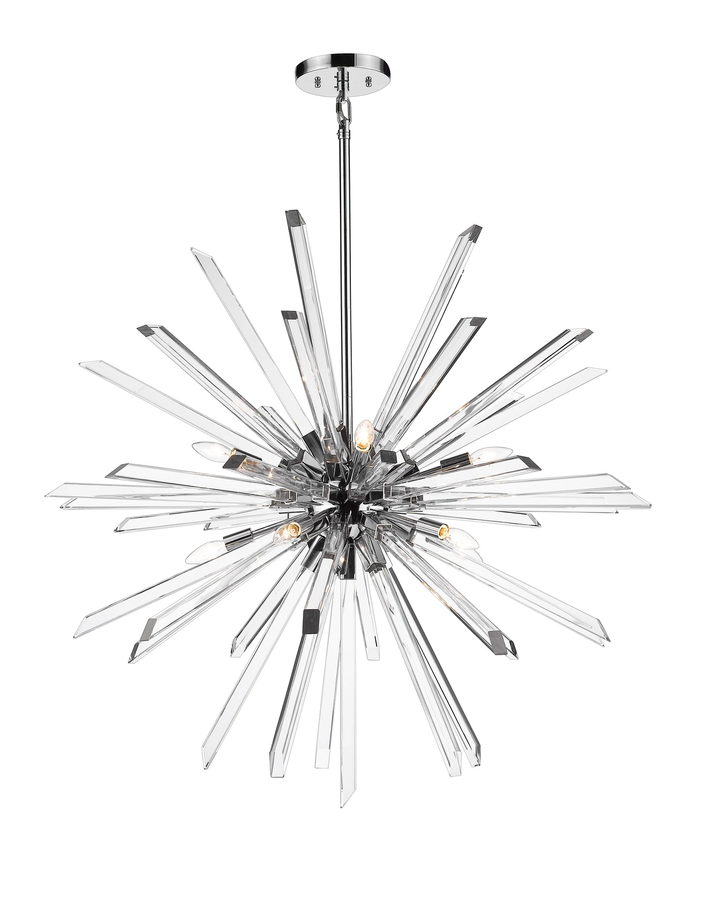 Burst 10 Light Chandelier Chrome