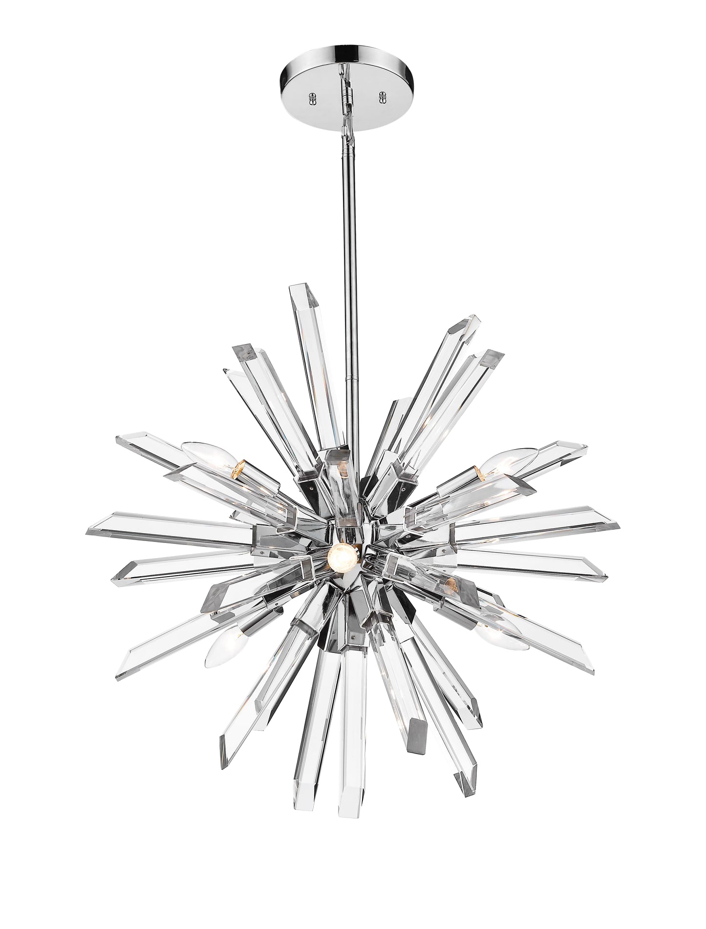 Burst 6 Light Chandelier Chrome