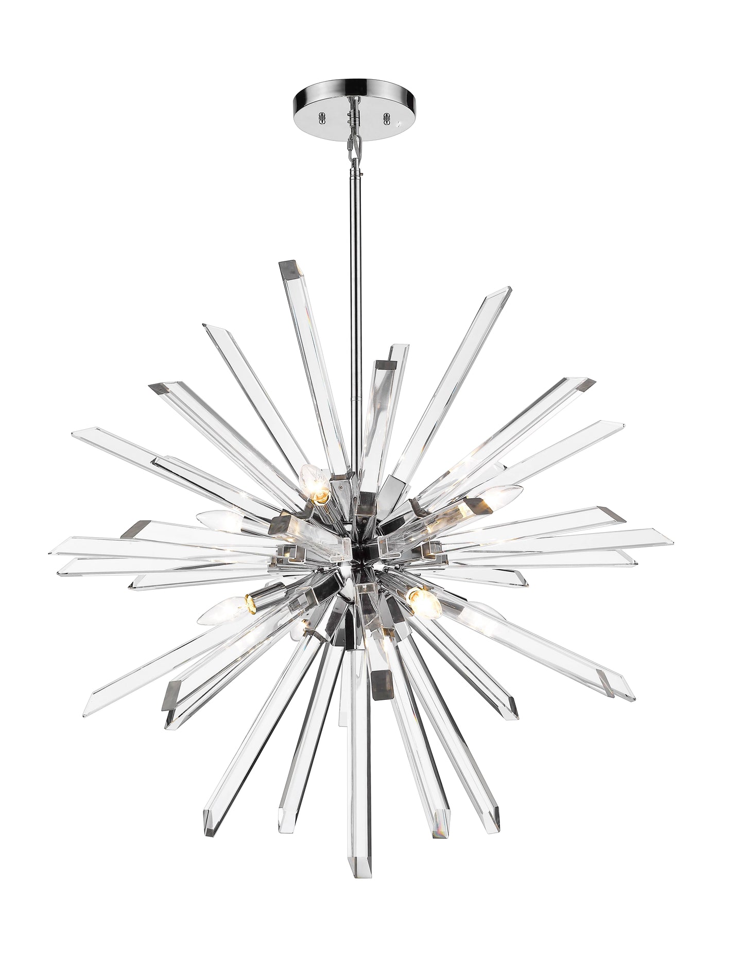 Burst 8 Light Chandelier Chrome