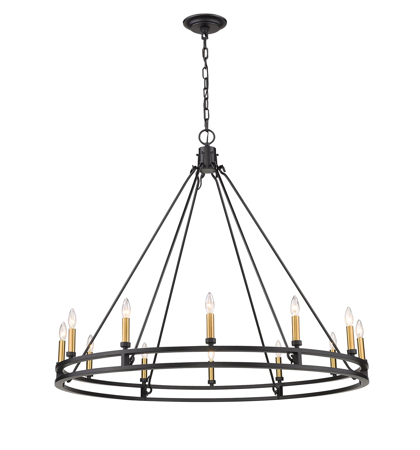 Dennison 12 Light Chandelier Matte Black