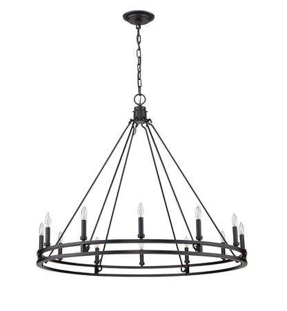 Dennison 12 Light Chandelier Matte Black