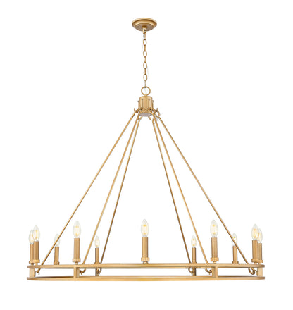 Dennison 12 Light Chandelier Signature Brass