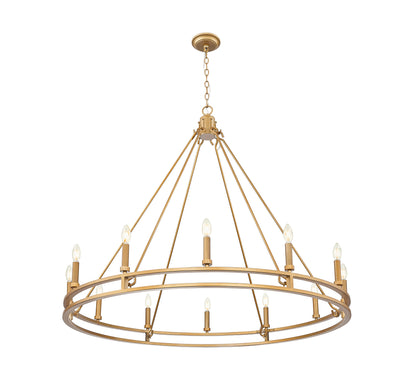 Dennison 12 Light Chandelier Signature Brass