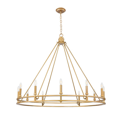 Dennison 12 Light Chandelier Signature Brass