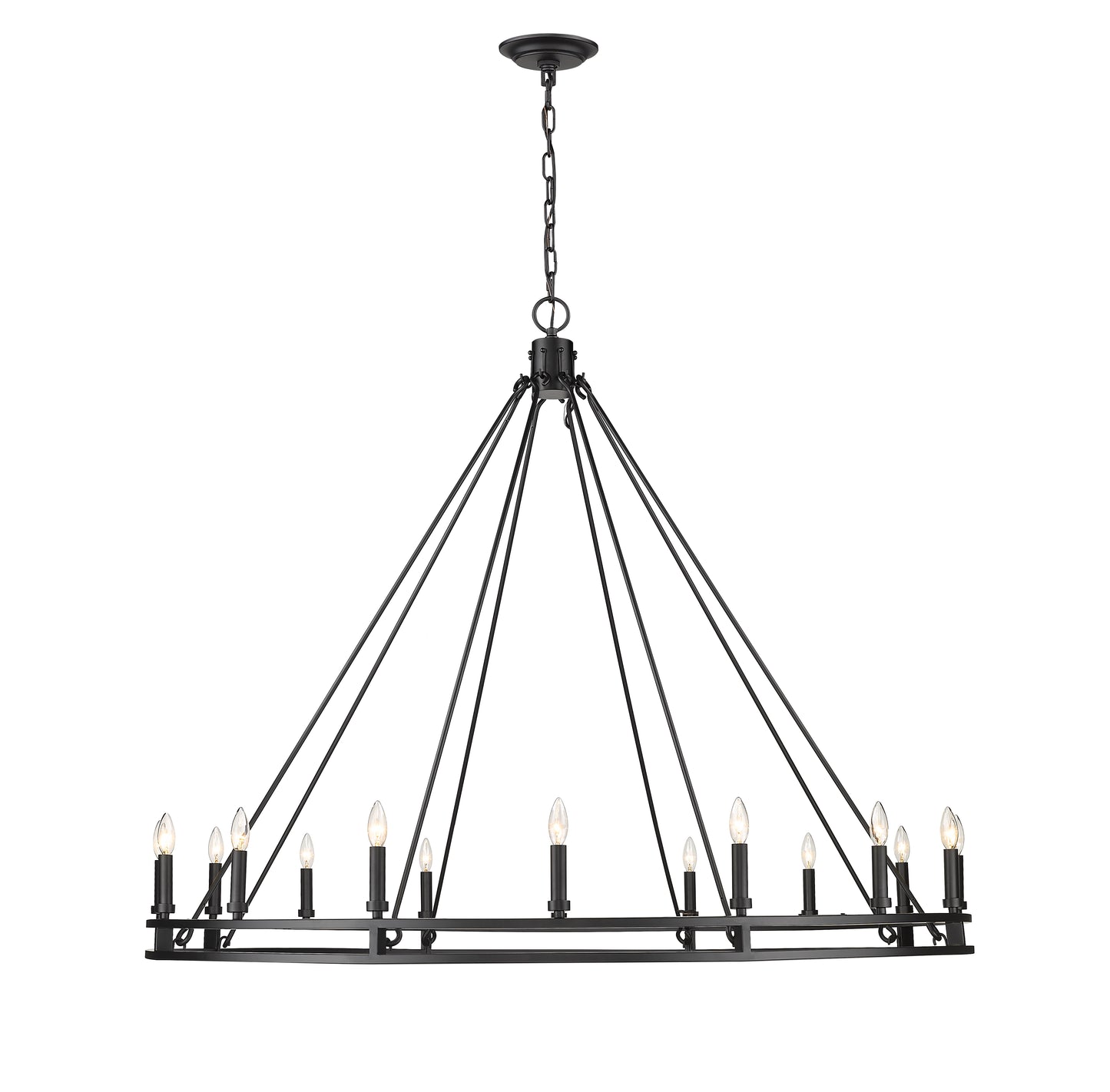 Dennison 16 Light Chandelier Matte Black