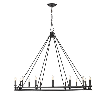 Dennison 16 Light Chandelier Matte Black