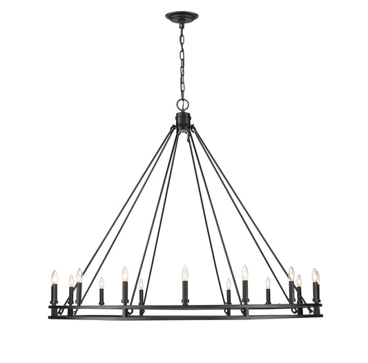 Dennison 16 Light Chandelier Matte Black