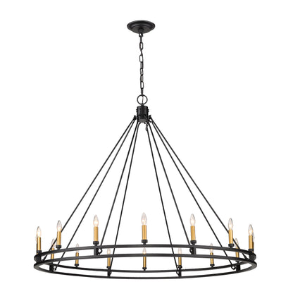 Dennison 16 Light Chandelier Matte Black
