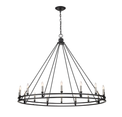 Dennison 16 Light Chandelier Matte Black