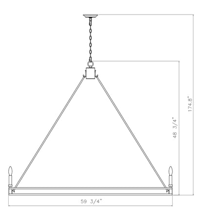 Dennison 16 Light Chandelier Signature Brass
