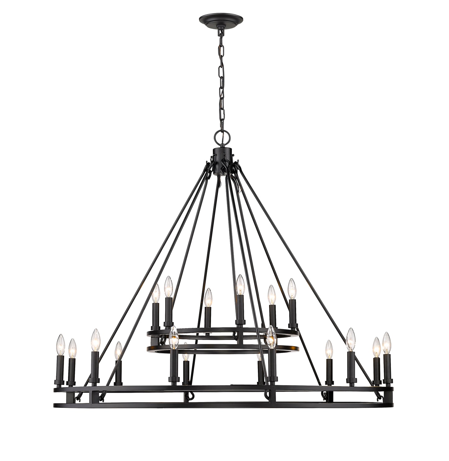 Dennison 18 Light Chandelier Matte Black