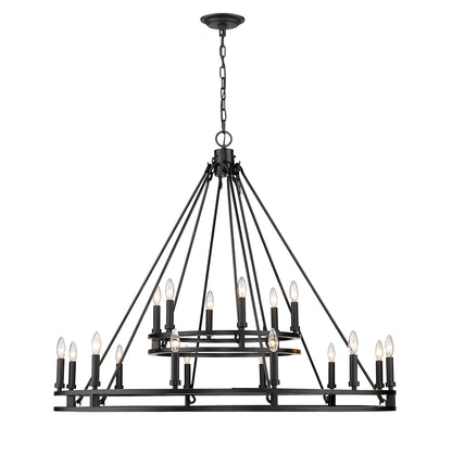Dennison 18 Light Chandelier Matte Black