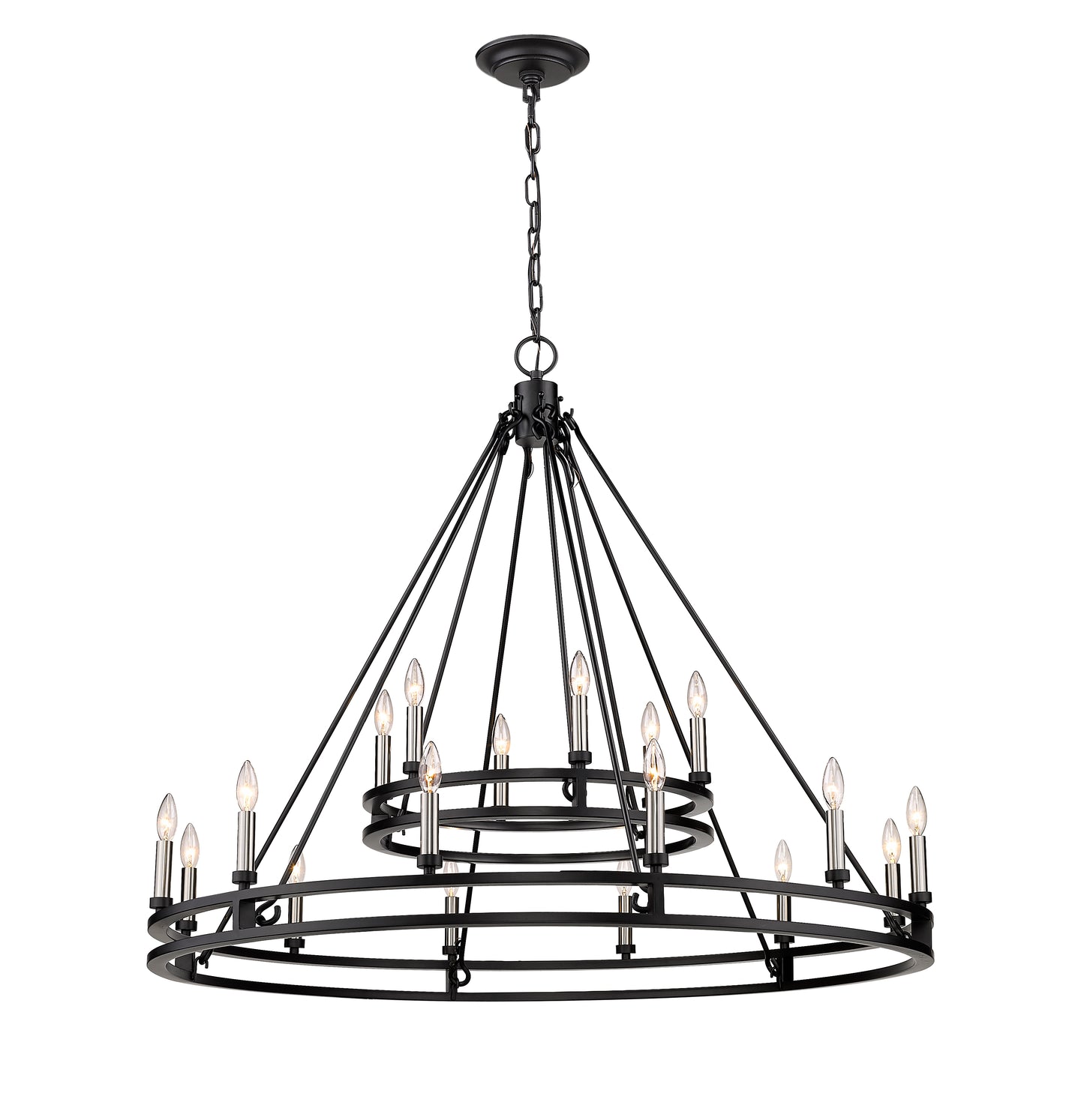 Dennison 18 Light Chandelier Matte Black