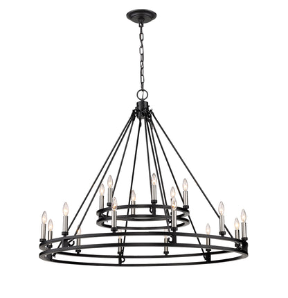 Dennison 18 Light Chandelier Matte Black